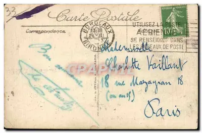 Bordeaux — Voiliers en Rade — Éditeur LL, n° 253 — Verso