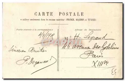 Bordeaux - Widok nabrzeży Celnego — H.L. wydawca — Rewers