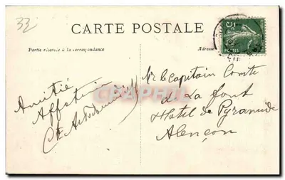 Wystawa Morska w Bordeaux 1907 — Pавillon samochodowy — Wydawca nieznany, numer serii nie widoczny — Rewers