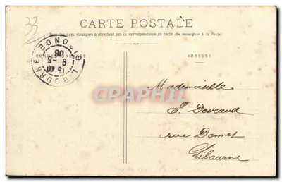 Castelo de Monbadon — século XIV — Libourne, (4906) perto de Libourne — Verso