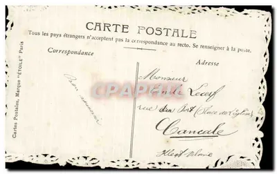 Arranjo de flores — Boa Ano — Cartas Postais 'ÉTOILE' Paris — Verso
