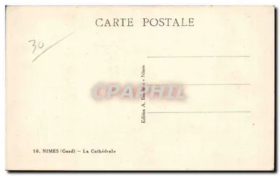 Nîmes (Gard) — La Cathédrale — Édition A. Beaumine, Nîmes — Rewers