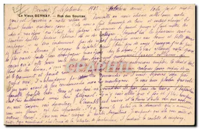 Stary Bernay — Rue des Sources — G. Walter — Rewers