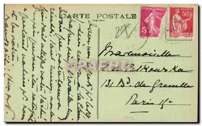 Serquigny (Eure) — O Castelo — G. Walier - Coleção Delabarre — Verso