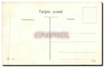 Tawerna — Gallito po pinchazo — Karta pocztowa 1870 — Rewers