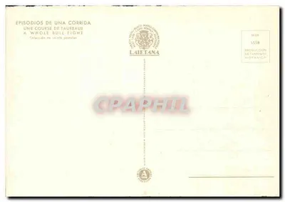 Um golpe de lança — Puyazo — editor Laïetana, série 5518 — Verso
