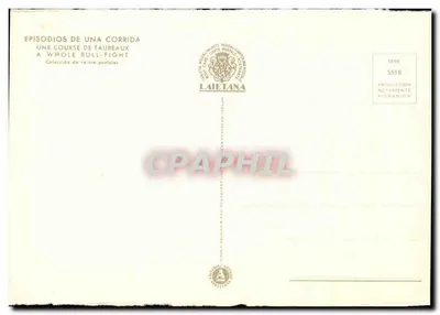 Jedna para banderillów — Tuser — seria 5518 — Rewers