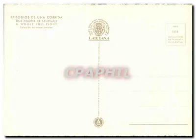 Dedicando a morte do touro — (12) - Brindisi - (12) — Laietana — Verso