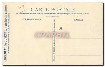 Maritieme Tentoonstelling van Bordeaux — Het Grand Palais — Chocolade van Guyenne — Achterkant
