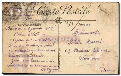Arcachon — Widok z Détente na Grand Hôtel — Wydawca Lévy Frères & Cie, n°181 — Rewers