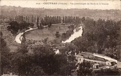 Goutrats (Gironde) — Vista panorâmica das Margens da Dronne — editor desconhecido, n° 2059