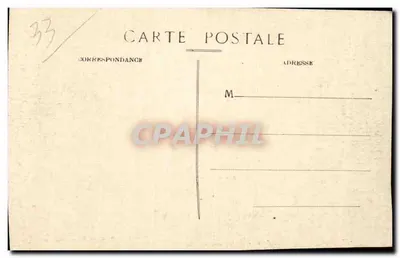 Stara pocztówka Bordeaux — rzeka Garonna — statek — Rewers