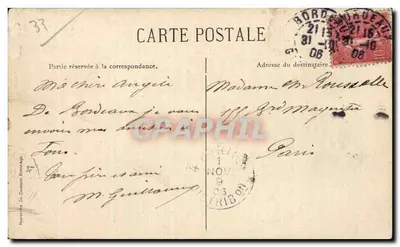 Bordeaux — Estatua de Zourny — C.C. — Reverso