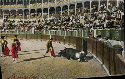 Muerte del Toro — cena de corrida — editor desconhecido, número de série não visível
