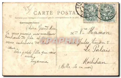Rennes — Capela do Liceu — A.G. -3 — Verso