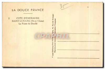 De Punta van het Décollé — Saint-Lunaire (Ille-et-Vilaine) — Uitgaven van Yvon — Achterkant
