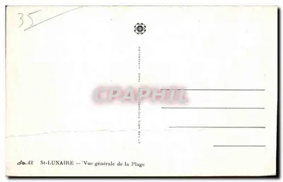 St-Lunaire — Vista generale della Spiaggia — C.° LES ARTS PHOTOGRAPHIQUES N. IRASBOURG — Verso