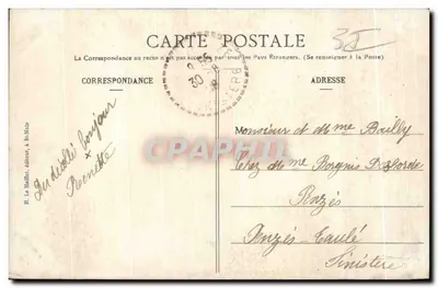 St-Lunaire — Morze podczas burzy — H. Le Maillet, wydawca, A St-Malo — Rewers