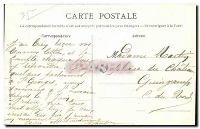 St-Lunaire - A Guarda Guérin — editor anônimo, n° de série 1413 — Verso