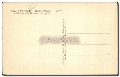 Brzeg Emeraude — Wjazd do Skalnych Rzeźb — Wydawnictwo H. Béclon — Rewers