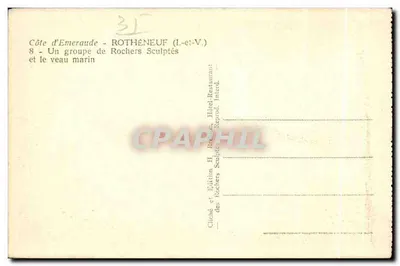 Costa d'Emeraude - Rocce scolpite e il vitello marino — ROTHÉNEUF (I.-et-V.) — Verso