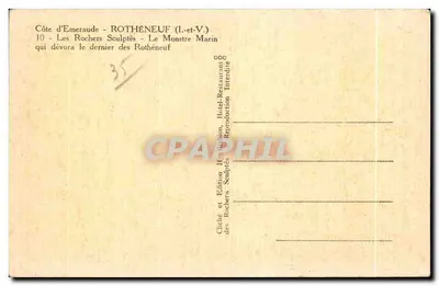 Costa da Esmeralda - ROTHÈNEUF (I.-et-V.) — Os Rochos Esculpidos - O Monstro Marinho — Verso