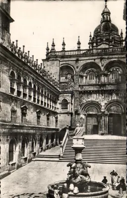 Santiago de Compostela — Catedral: Fachada das Platerías — Héliotipia Artística Española, Madrid, n°5