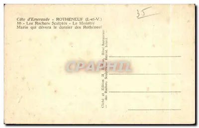Costa d'Emeraude - ROTHÈNEUF (I.-e-V.) — I Rochi Scultori - Il Mostro — Verso