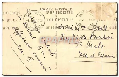 Saint-Brieuc - Le Légué - Baía de Saint-Brieuc — Impressor Amgury — Verso