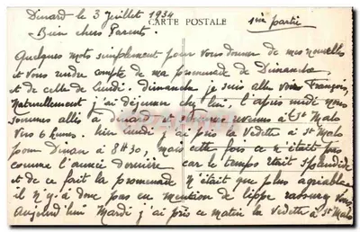 St-Servan-sur-Mer (Bretagne) — Ujście rzeki Rance, Dwie Brzegi, Skarpa Bizeux — Wydawnictwo Maurice Guérin, St-Malo — Rewers