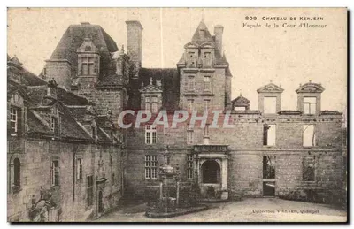 Castelo de Kerjean — Facha da Cour d'Honneur — Coleção Villars, Quilliope