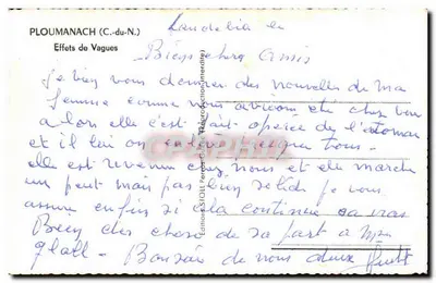 PLOUMANACH (C.-du-N.) — Efectos de olas — Ediciones STOLL — Reverso