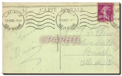 Cancale — Estudo das Ondas na Ponta do Gronin — n° 2871 — Verso