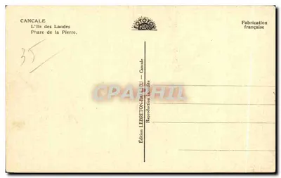 Wyspa Landes — Molo na Skale — Wydawnictwo LEBRETON-BAULEU, Cancale — Rewers