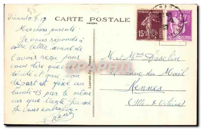 Dinard — Wybrzeże Emeraude, widok z Palmeraie Port — seria 1720 — Rewers