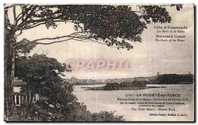 La Vicomté-sur-Rance — Ujście rzeki Rance, Skalista Bizeux — Wydawnictwo Guérin, St-Malo (L.-et-V.)