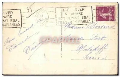 Dinard - Palmyry - w tle St-Malo - po prawej Bretania — Rewers