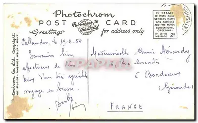 Hotel Trossachs — Wydawca Photochrom Co. Ltd. nr 82304 — Rewers