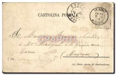 Varallo — vista panorâmica — Cartolina Postal — Verso