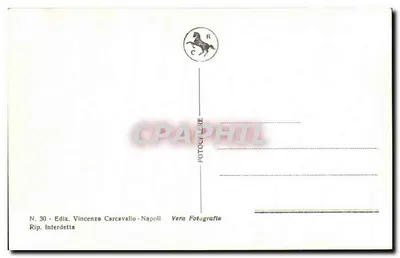 Pompej — Areny — widok panoramiczny z góra Vesuvius w tle — wydawca Vincenzo Carcavallo, nr 30 — Rewers