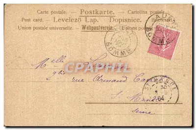 Widok statków żaglowych — Brest — wydawca nieznany — Rewers