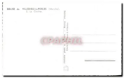 Igreja de Villedieu-les-Poêles — O campanário — Cliché R. Simon em Villedieu — Verso