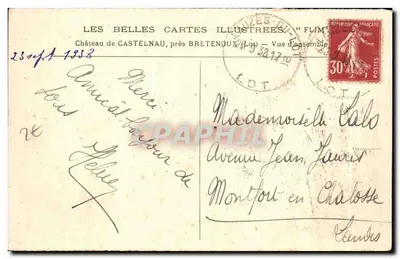Castelo de Castelnaud — Vista geral — Les Belles Cartes Illustrées, Flim — Verso