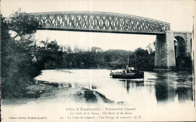 Most Lessard — Brzegi rzeki Rance — Kraj Emeraude — Wydawnictwo Guérin, St-Malo (L.-st-V.)