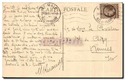 Côte d'Émeraude - De Rande van de Rance - De Groene Eik - 1904 — Achterkant