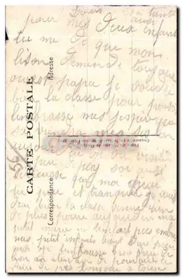 Camp de Coëtquidan — Cavalaria, distribuição de feno. — Verso