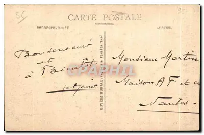 Camp de Cétquidan — A Entrada da Gruta de São Couturier na Vale do Mesmo Nome — Éditeur Chapin, n° 827 — Verso