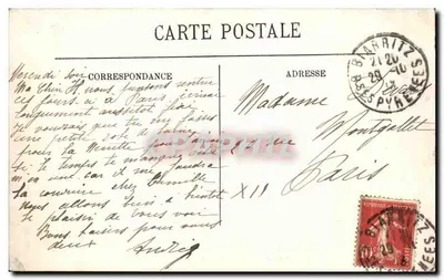 Biarritz — La Plage à l'Heure du Bain — LL. n°55 — Achterkant