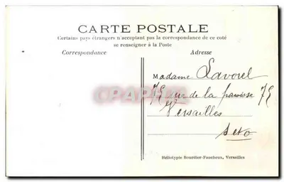 O Castelo de Rambouillet e o Grande Canal — Librairie Nouvelle, Rambouillet, n°26 — Verso