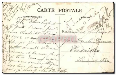 Saint-Germain-en-Laye — Zamek (XVI wiek) — Façada Zachodnia — Wejście do Muzeum — Wydawca: L'Alcille & Fils — Rewers
